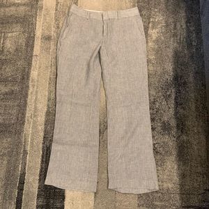 Banana Republic Linen stripped grey and white pants size 12